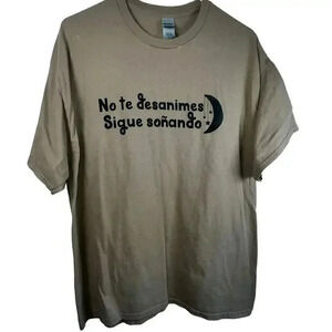 Gildan Unisex Quote‎ in Spanish Brown Cotton Tee XL